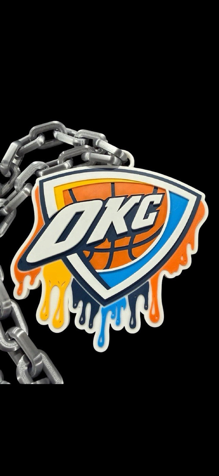 OKC Thunder Logo Dripping Pendant