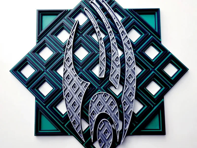 Borg Wall Art Or Display 3D printed Grid Mosaic