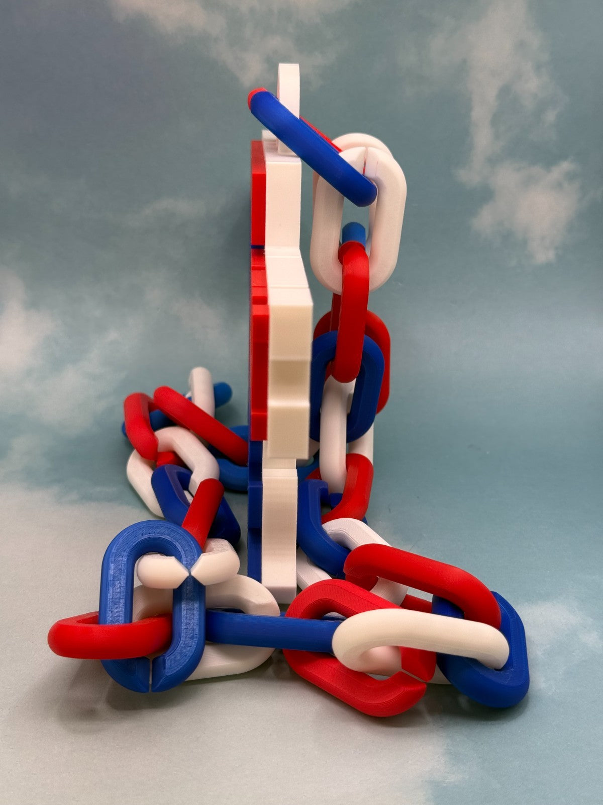 Louisiana Tech Bulldogs Fan Chain Necklace 3D Printed NCAA Big Logo Hype Chain