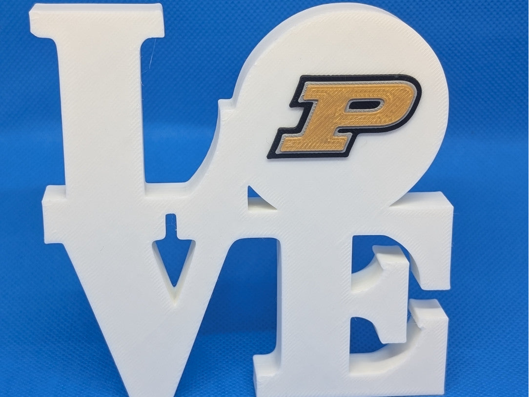 Purdue Boilermakers Love Park Sign 3D Printed Wall Sign