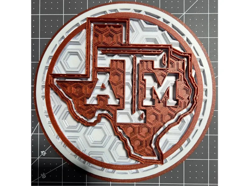 Texas A&M Aggies Wall Art Or Display 3D printed Dimensional Mosaic
