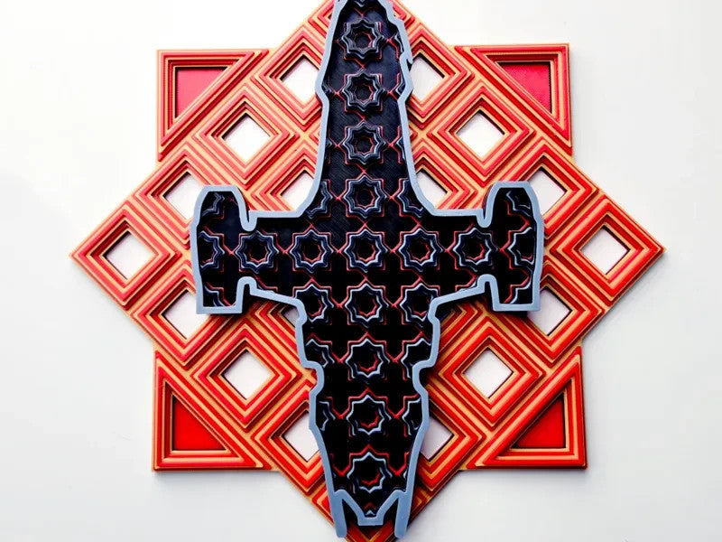 Firefly Serenity Ship Wall Art Or Display 3D printed Grid Mosaic