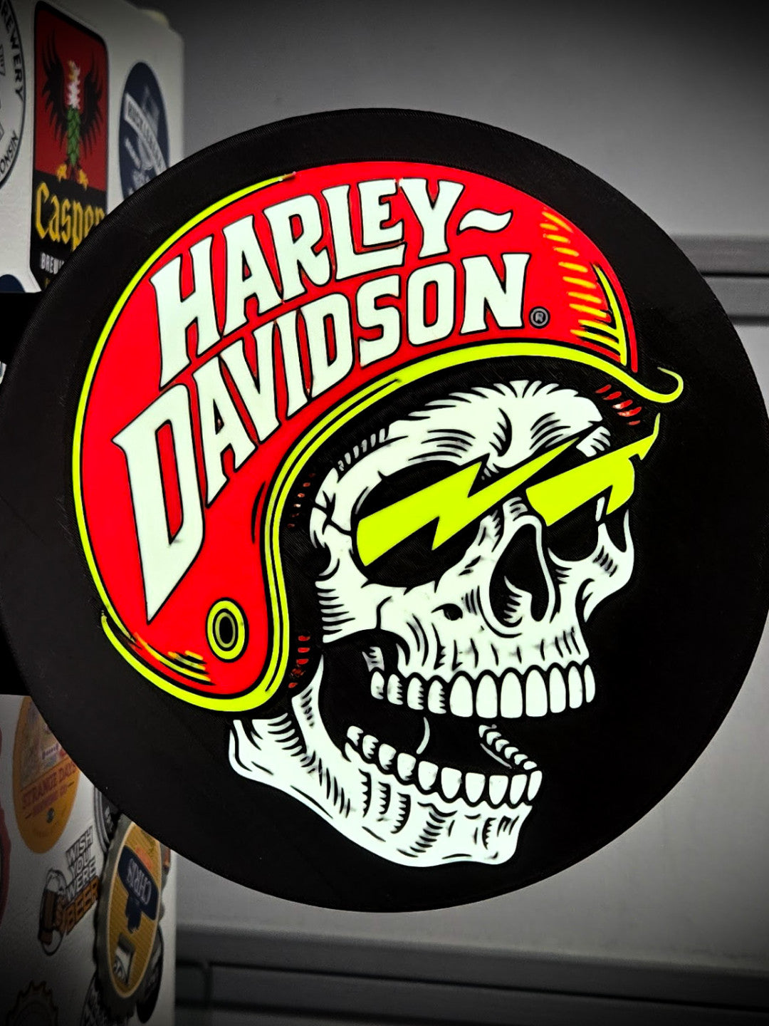 HARLEY-DAVIDSON RACING 12 Inch Light Box LED Sign 3D Printed Wall Decor Man Cave