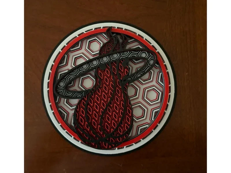 Miami Heat Wall Art Or Display 3D printed Dimensional Mosaic