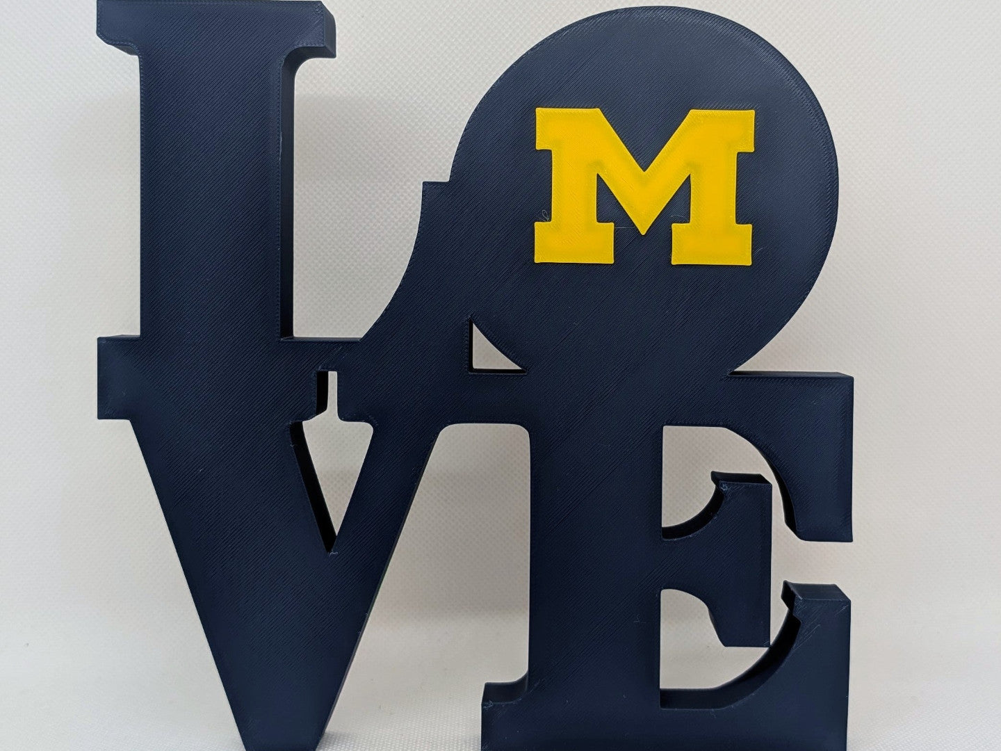 University Of Michigan Wolverines Love Park Sign 3D Printed Wall Sign