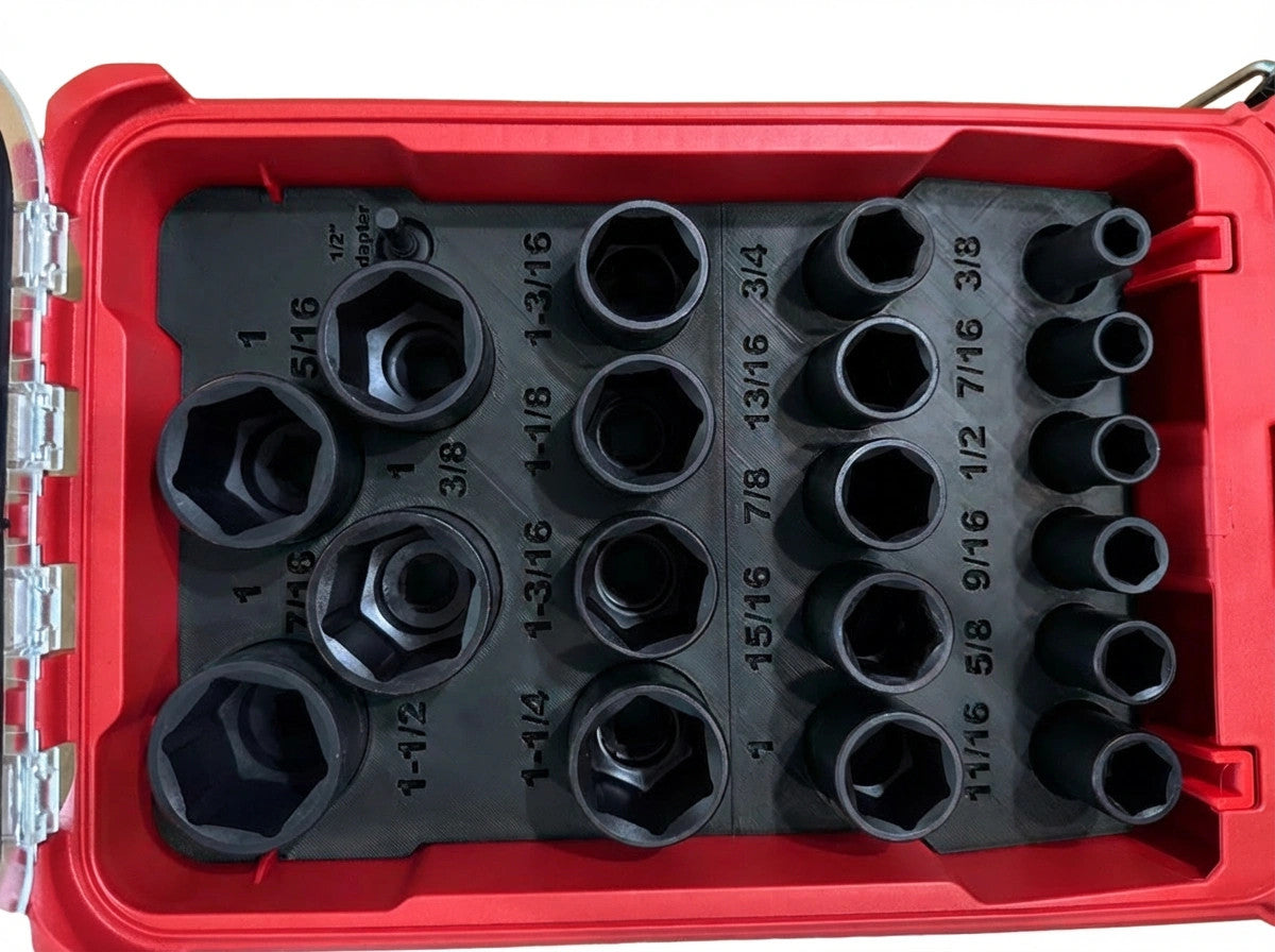 Fits Milwaukee 49-66-7012 Impact Socket Insert PACKOUT Organizer (Insert Only)