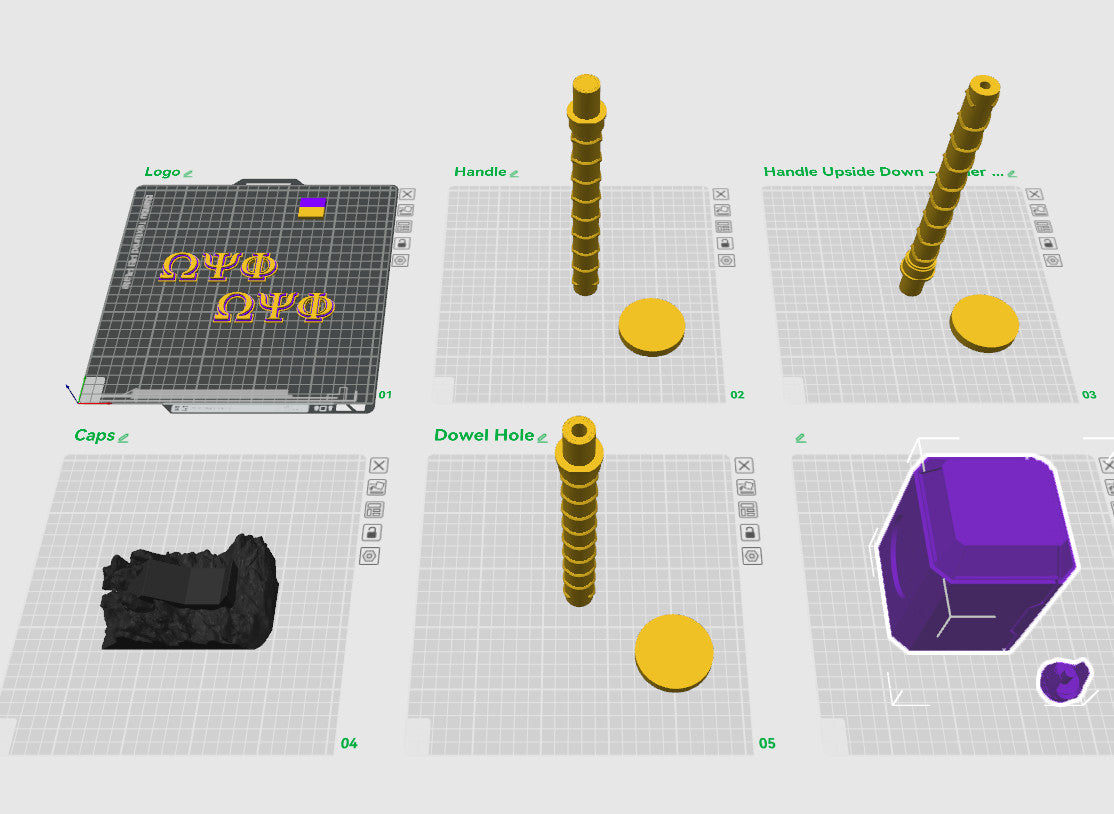 Omega Psi Phi Themed Mjolnir Thor's Hammer