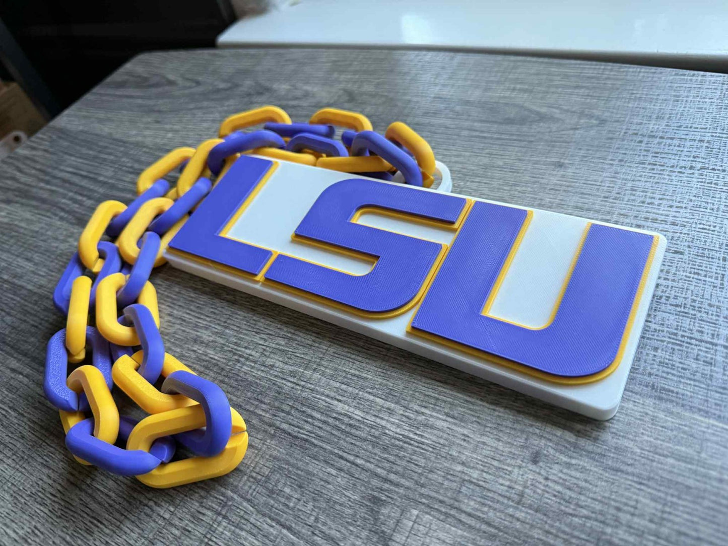 LSU Tigers V2 Over-Sized Necklace Logo Pendant Hype Chain