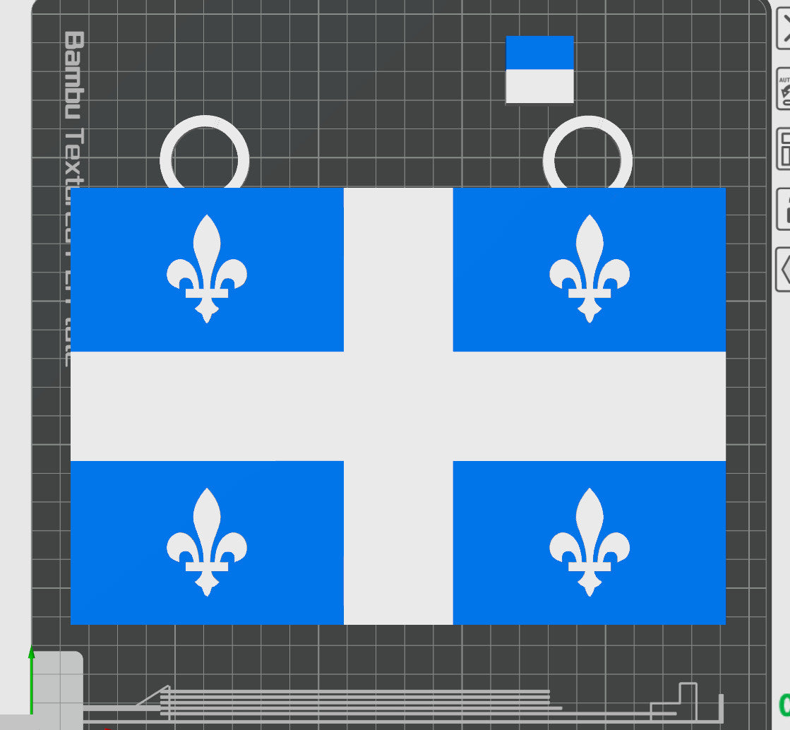 Flags Quebec 3D printed Hype Chain with 26 Links Per Chain