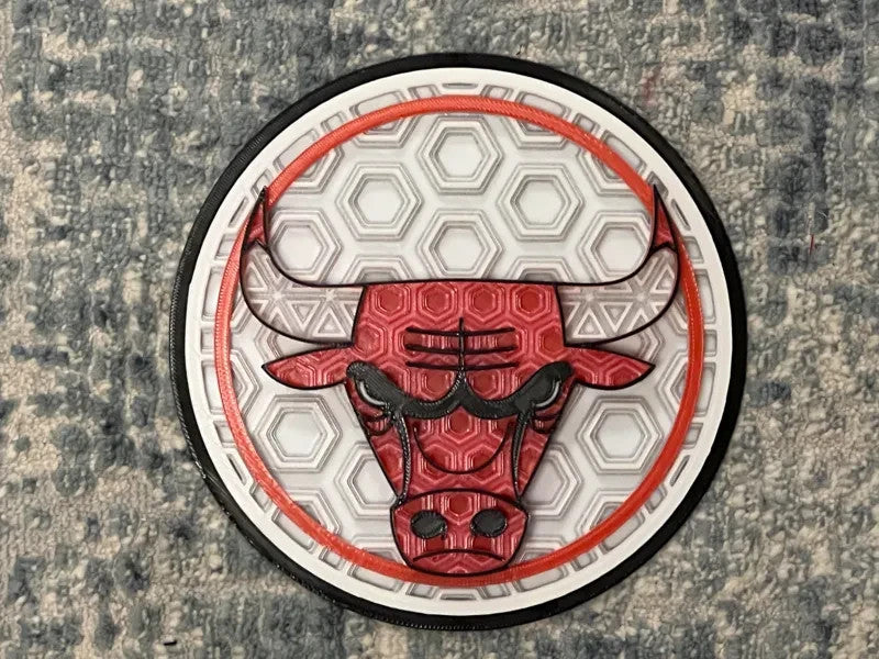 Chicago Bulls Wall Art Or Display 3D printed Dimensional Mosaic