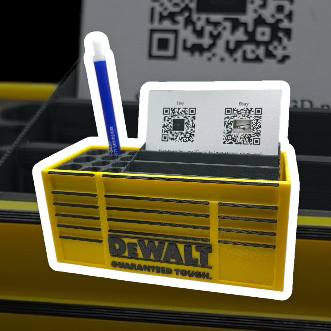 DEWALT Workbench Toolbox Business Cards And Pen Holder-
