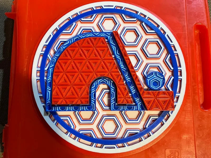 Quebec Nordiques Wall Art Or Display 3D printed Dimensional Mosaic