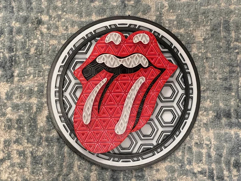 Rolling Stones Wall Art Or Display 3D printed Dimensional Mosaic