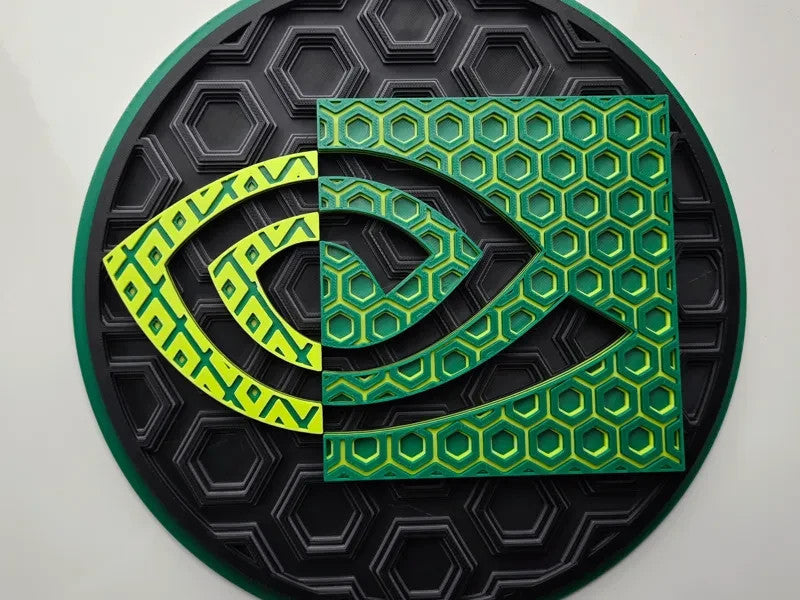 Nvidia Wall Art Or Display 3D printed Dimensional Mosaic