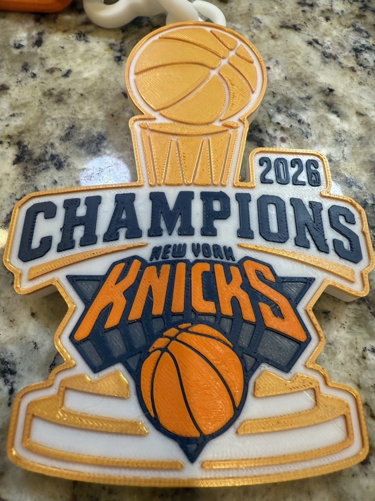 New York Knicks 2026 nba champions hype chain. 3d printed. pla
