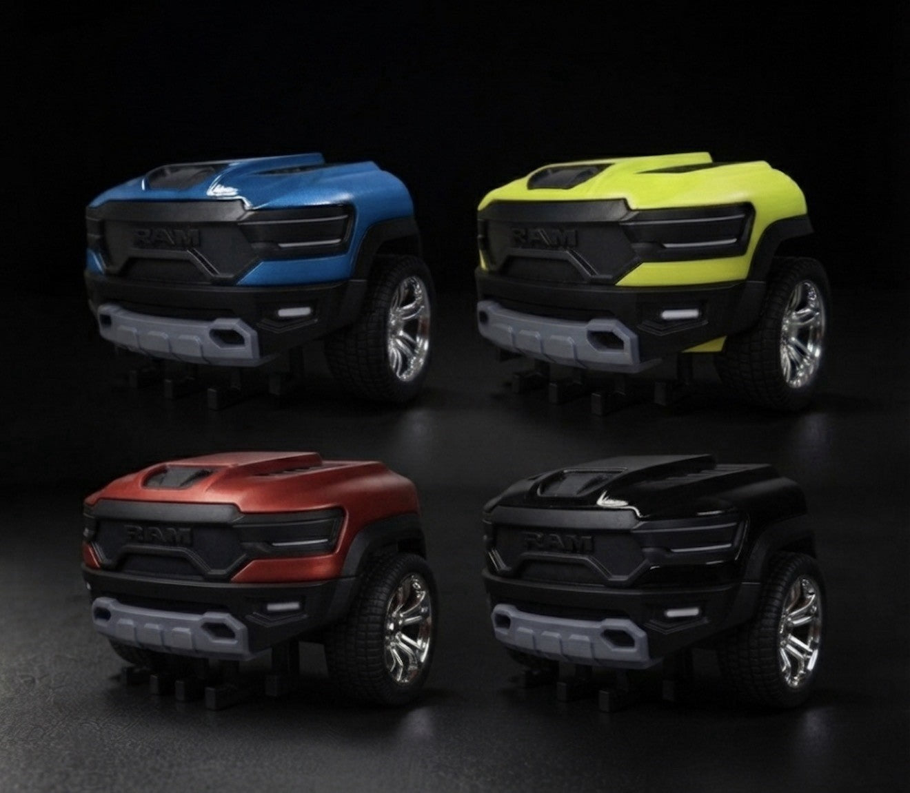 Custom 3D Printed RAM TRX Front Grill Key Holder - Red