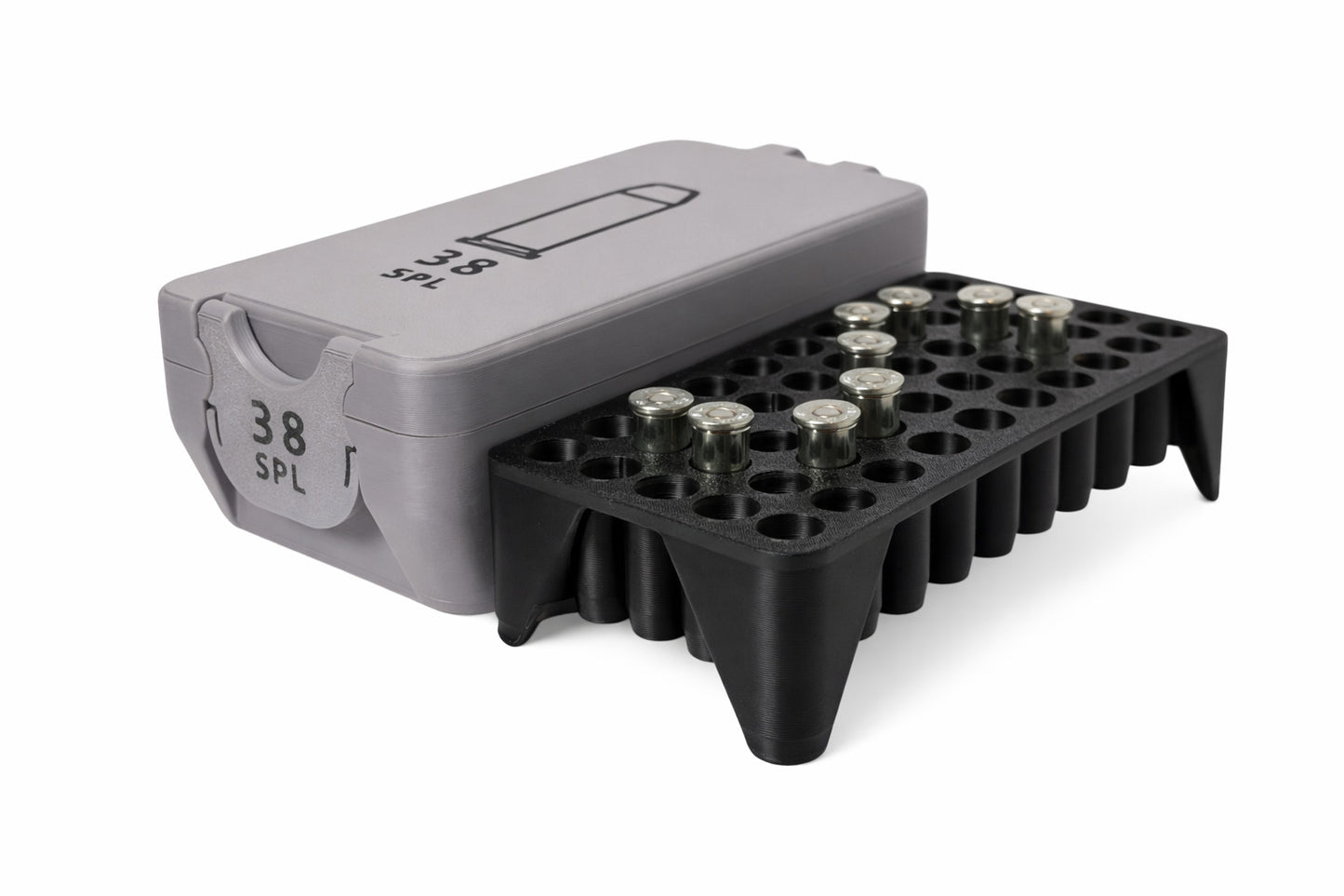 38 Special Ammo Box – 50 Rounds - Snap Close Storage Box | Fully Customizable