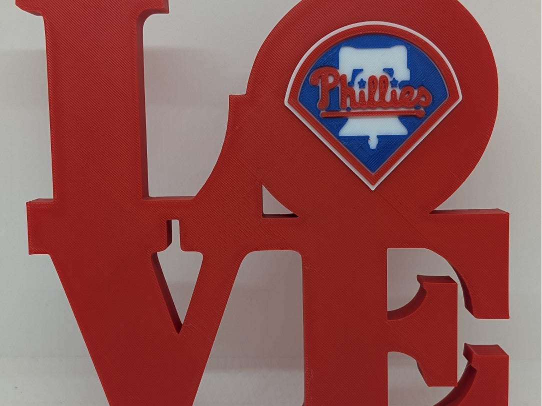 Philadelphia Phillies Love Park Sign for Mancave 3D Printed Wall Sign