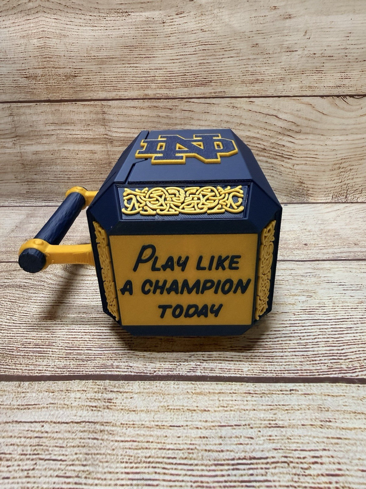 Notre Dame Fighting Irish Custom Mjolnir Themed Drink Koozie 3d Printed