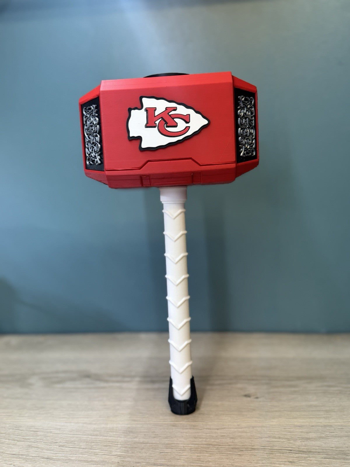 Kansas City Chiefs 13” Thor Hammer Mjolnir & Rock Memorabilia Man Cave Fan Gifts