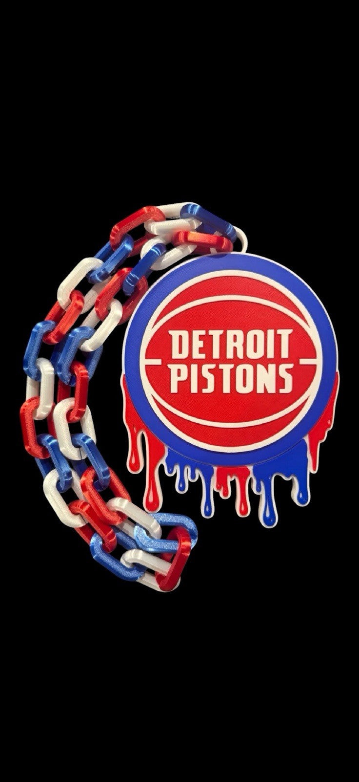 Detroit Pistons Logo Dripping Pendant