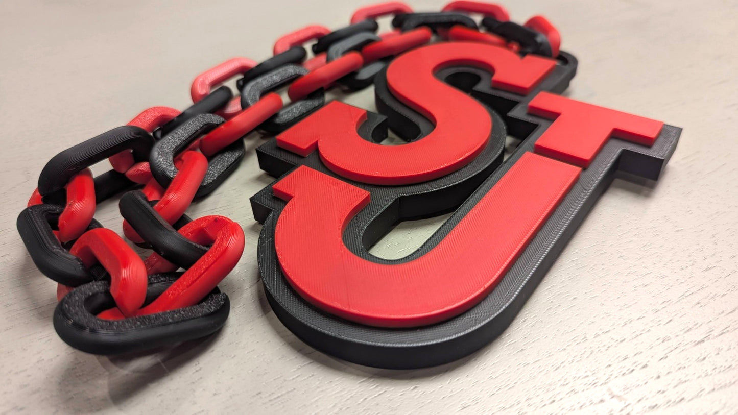 Saint St. John's Red Storm Over-Sized Necklace Logo Pendant Hype Chain