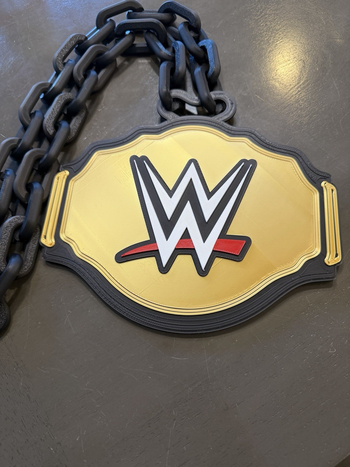 WWE Championship belt Hype Chain Necklace! Unique Fan Item Or Gift!
