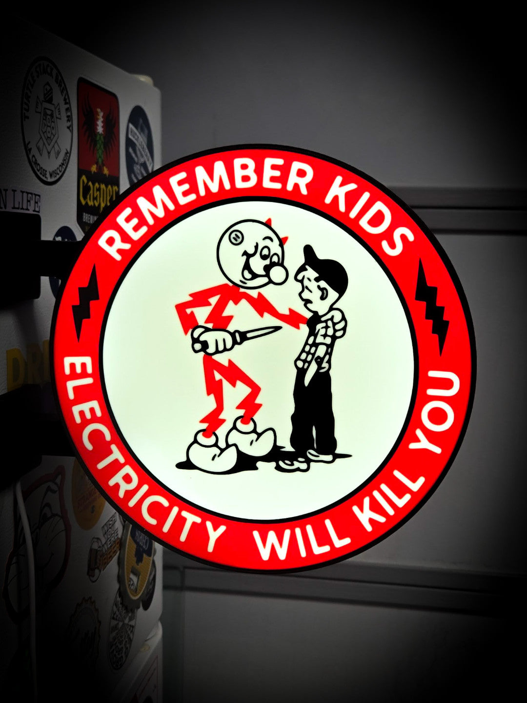 REMEMBER KIDS 12 Inch Light Box LED Sign 3D Printed Wall Decor Man Cave Garage