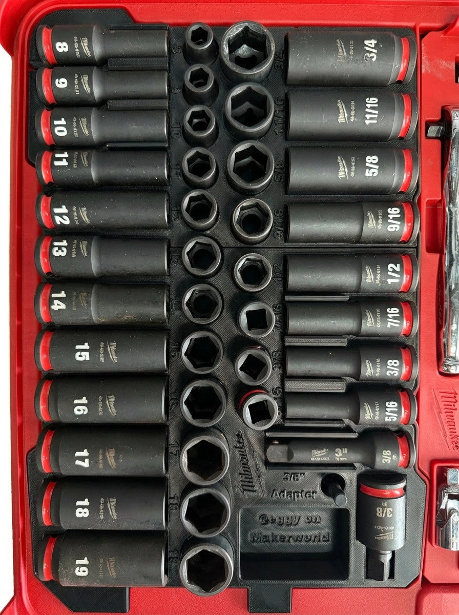 Fits Milwaukee 49-66-7009 Socket Set PACKOUT Tool Box (Insert Only)