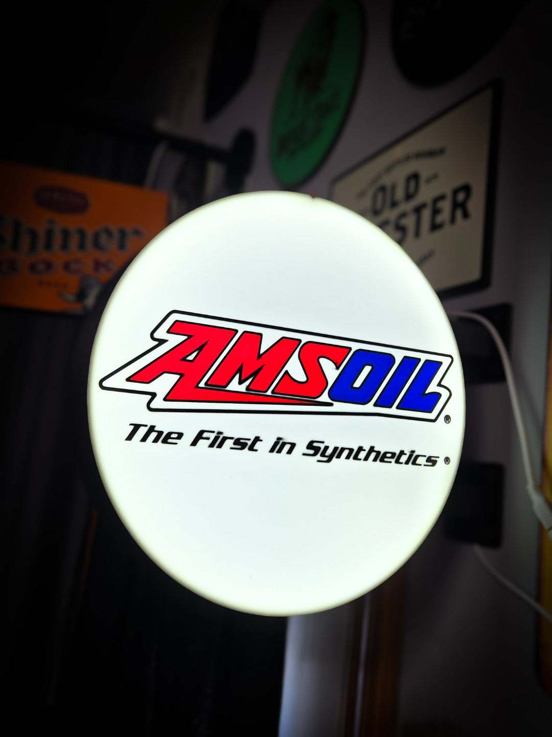 AMSOIL 12 Inch Light Box LED Sign 3D Printed Wall Decor Man Cave Garage