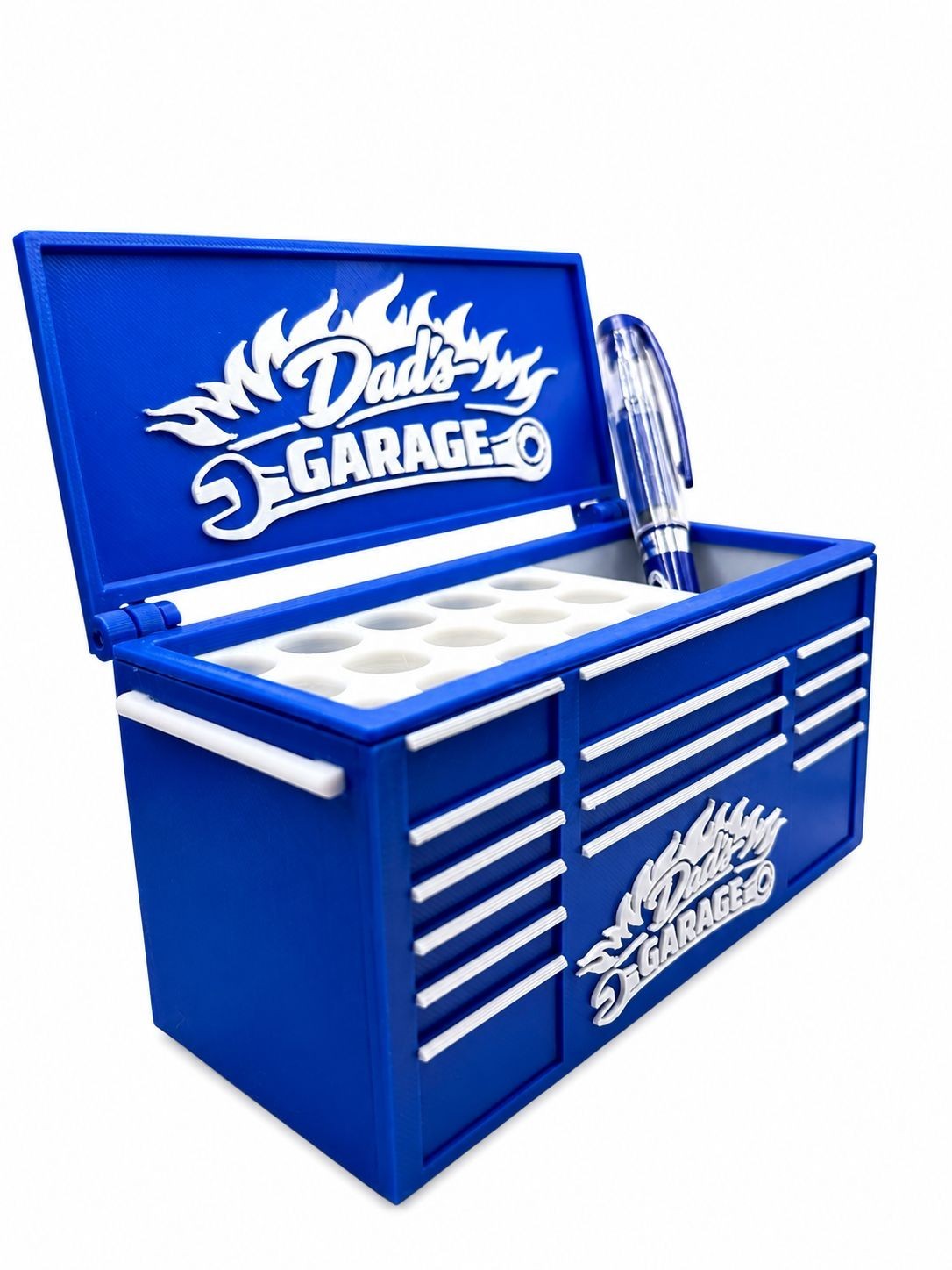Toolbox Desk Organizer Dad's Garage | Father's Day Gift | Pen Holder