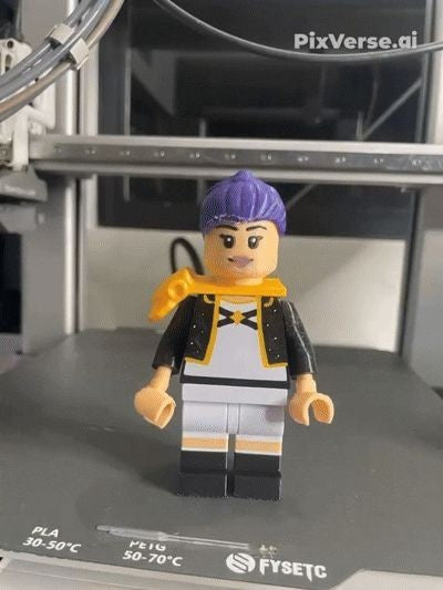 Rumi Brick Figure 8 inches tall 3D Printed Lego Inspired