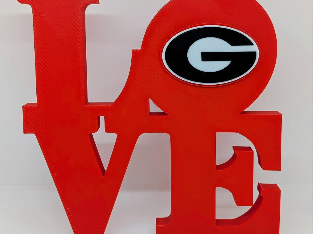 University Of Georgia Bulldogs Love Park Sign 3D Printed Wall Sign