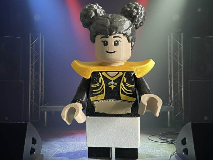 Zoey Brick Figure 8 inches tall 3D Printed Lego Inspired