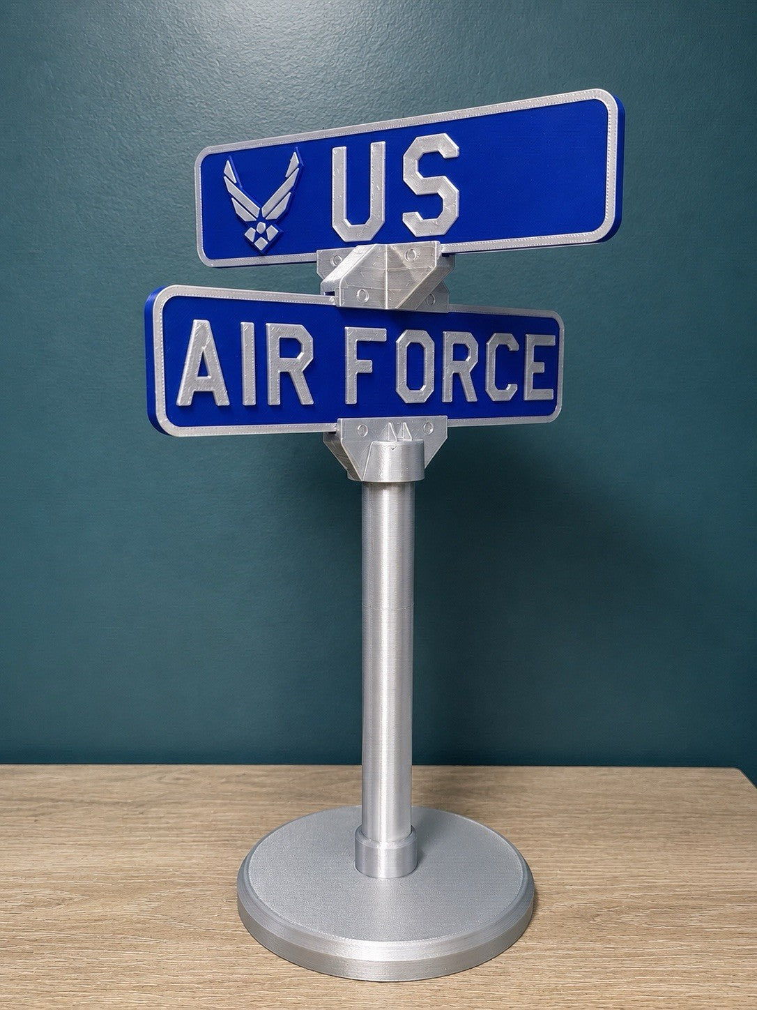 Us Air Force Street Sign Desk Decor Military Veteran Gift USAF Office Display