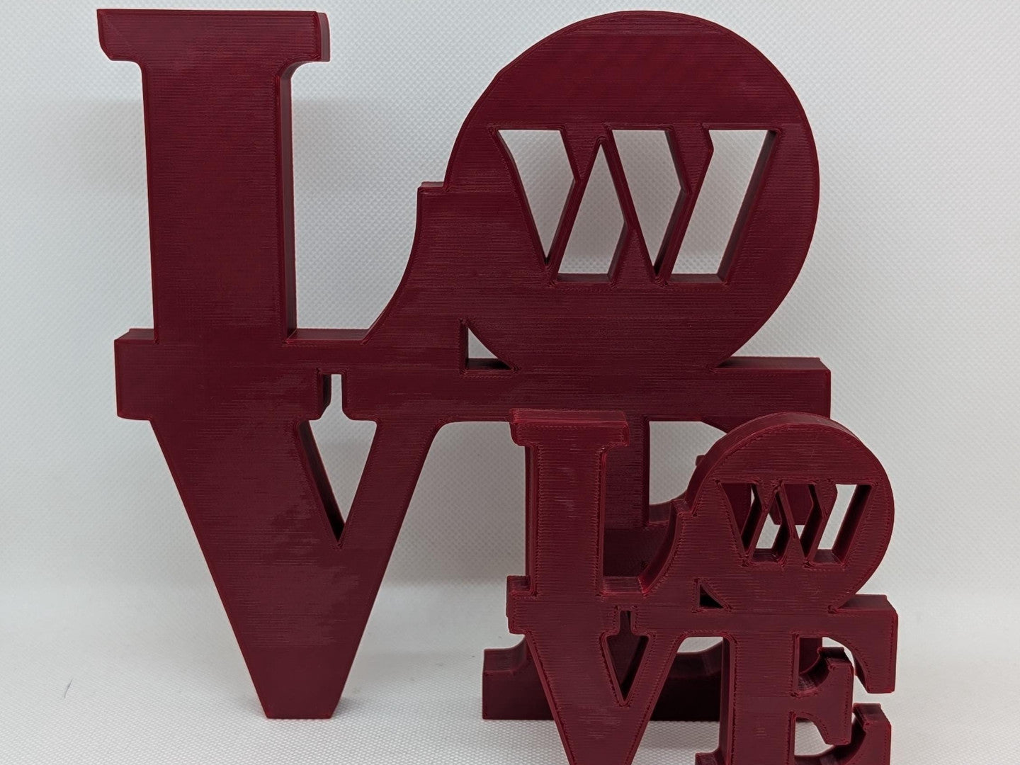NFL Washington Commanders Love Park Sign LOVE sign 3D Printed Wall Sign