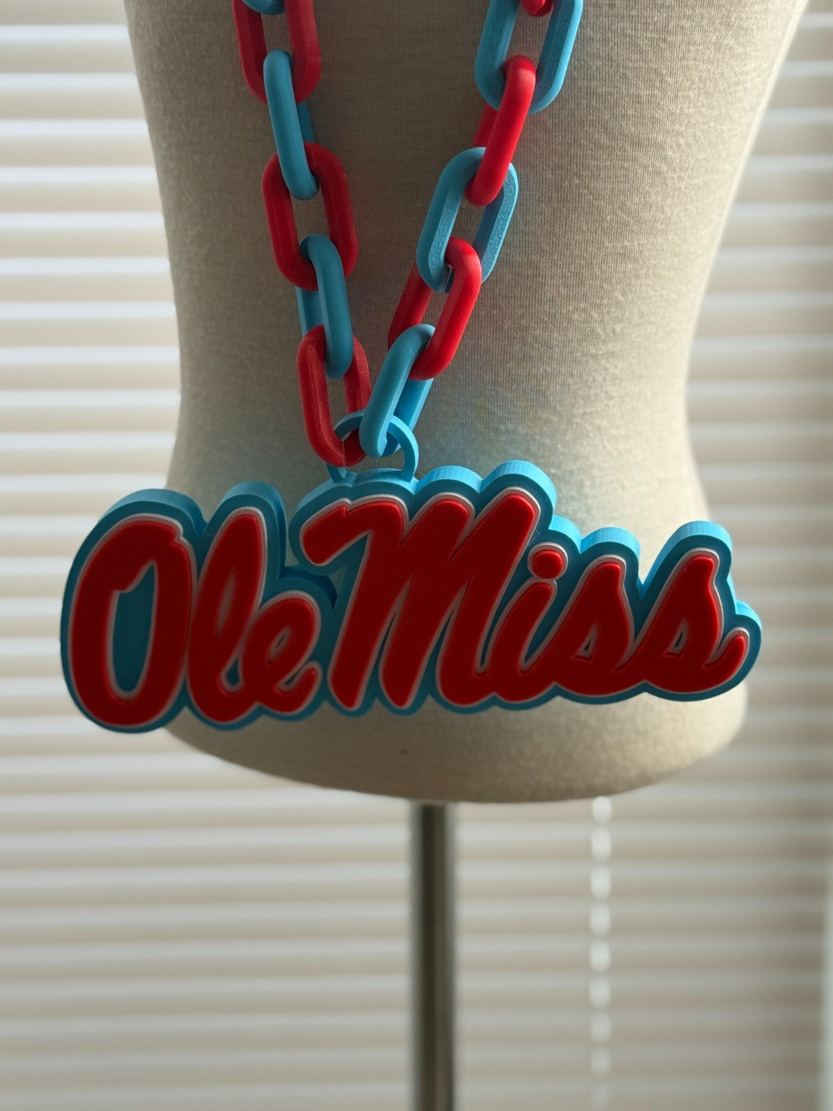Ole Miss Rebels Logo Oversized Necklace & Chain