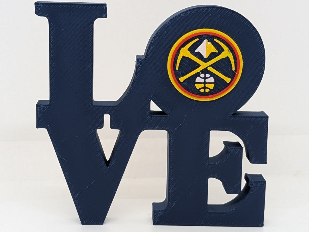 Denver Nuggets Love Park Sign 3D Printed Wall Sign