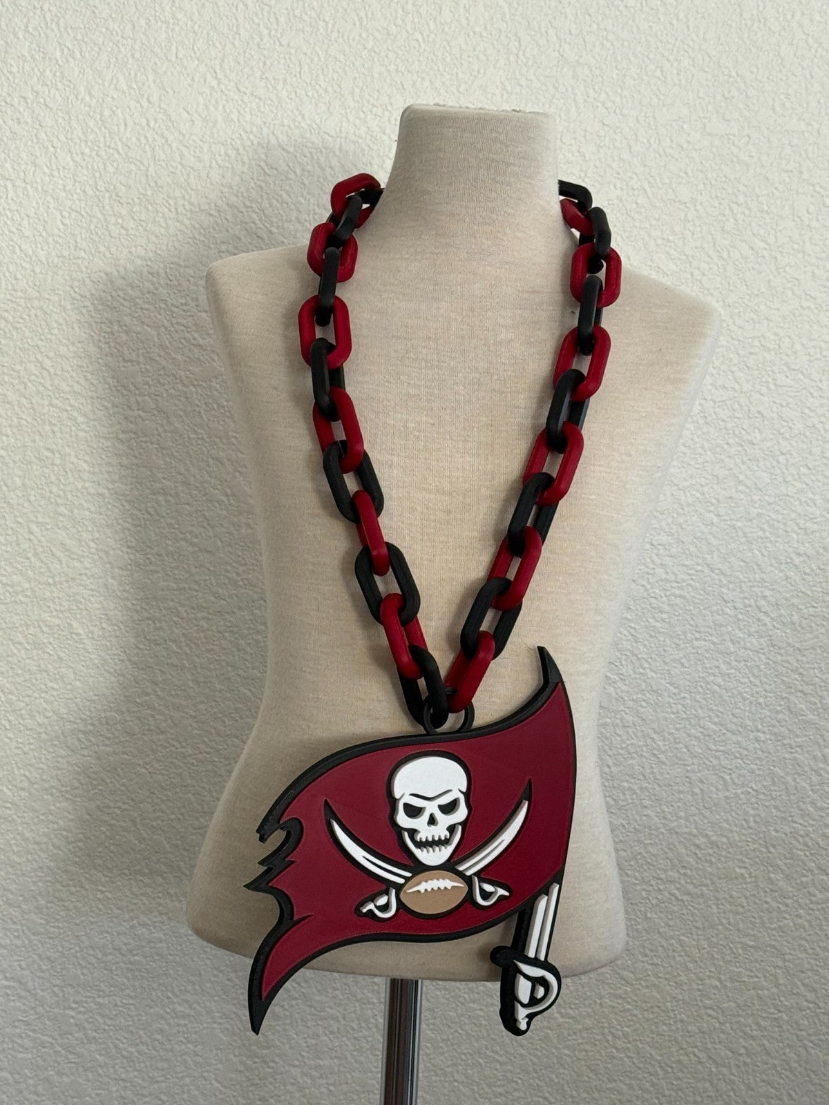 Tampa Bay Buccaneers Oversized Chain Necklace "The Buccaneer Way"