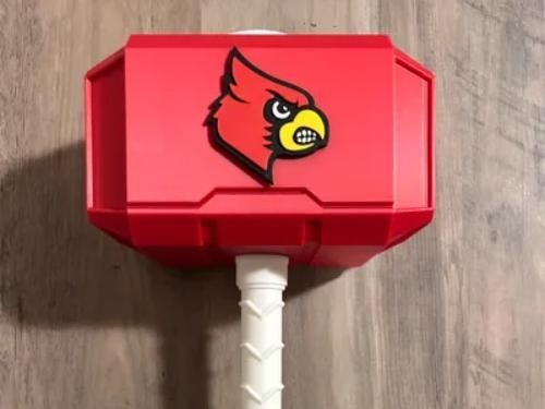 College Louisville Cardinals Themed Mjolnir Thor's Hammer