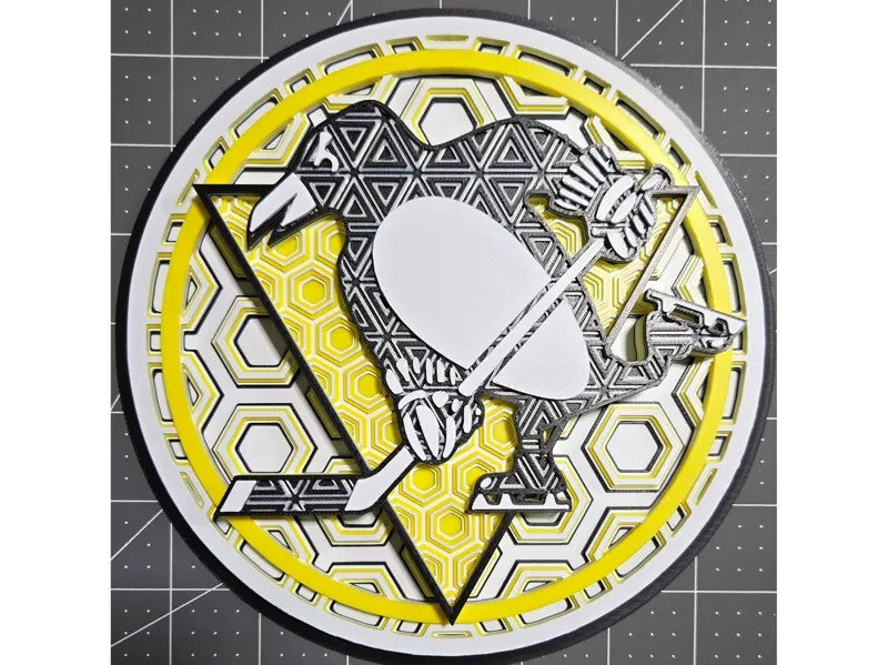 Pittsburgh Penguins Wall Art Or Display 3D printed Dimensional Mosaic