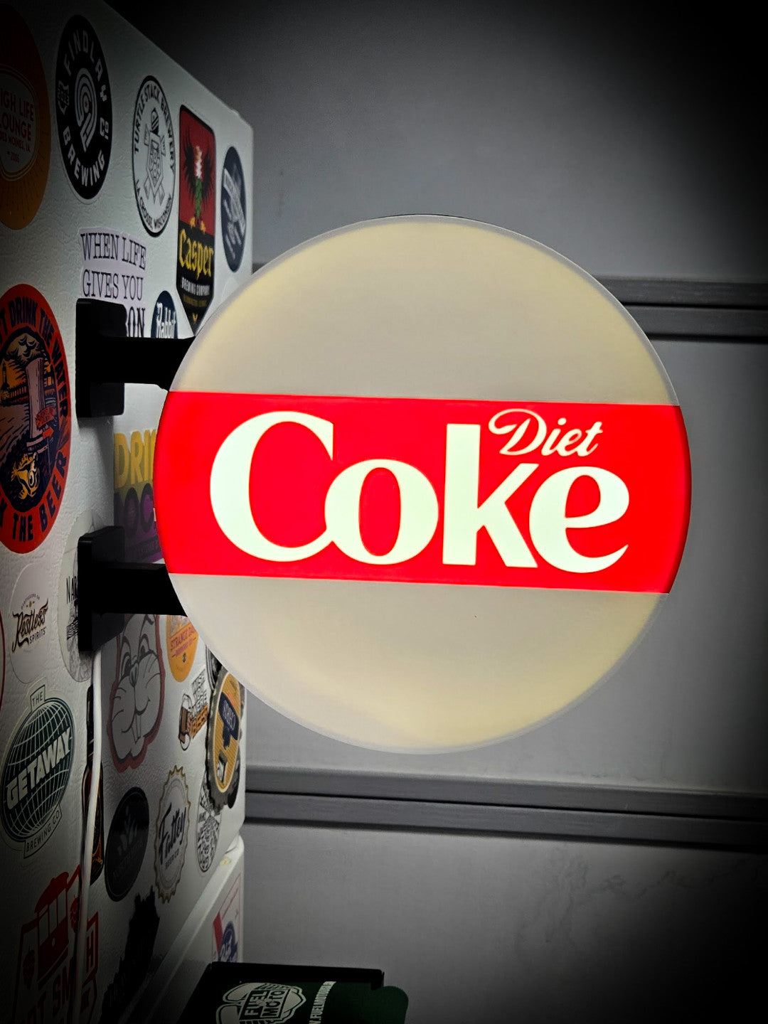 DIET COKE 12 Inch Light Box LED Sign 3D Printed Wall Decor Man Cave Garage