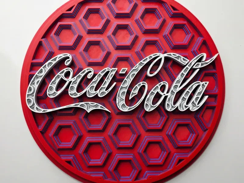 Coca Cola Wall Art Or Display 3D printed Dimensional Mosaic