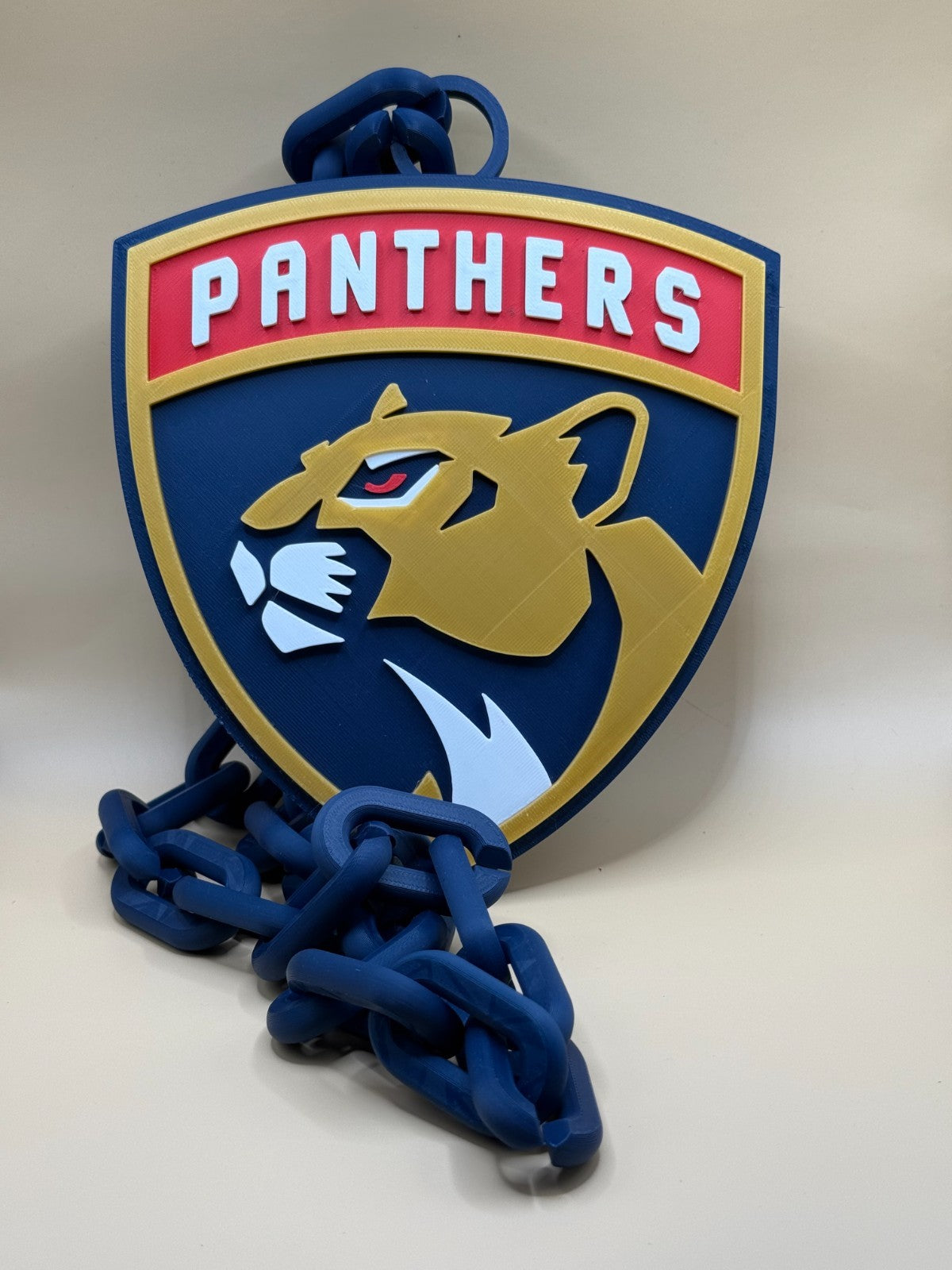 Florida Panthers Logo Oversized Necklace Pendant Chain HandMade 3D Printed