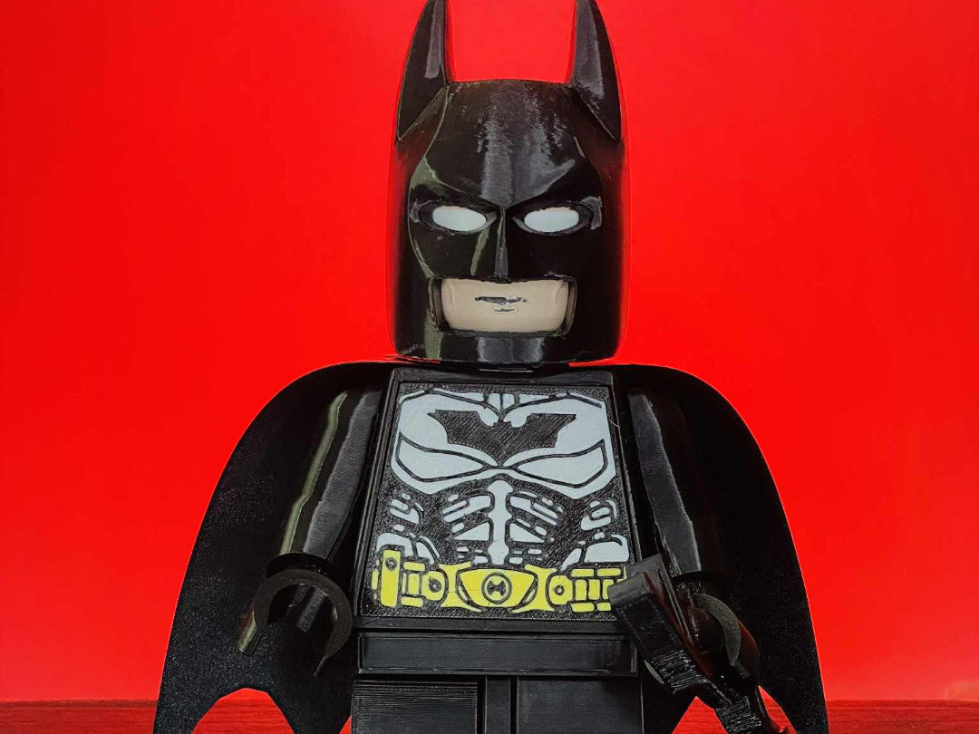 Batman Brick Figure 8 inches tall 3D Printed Lego Inspired