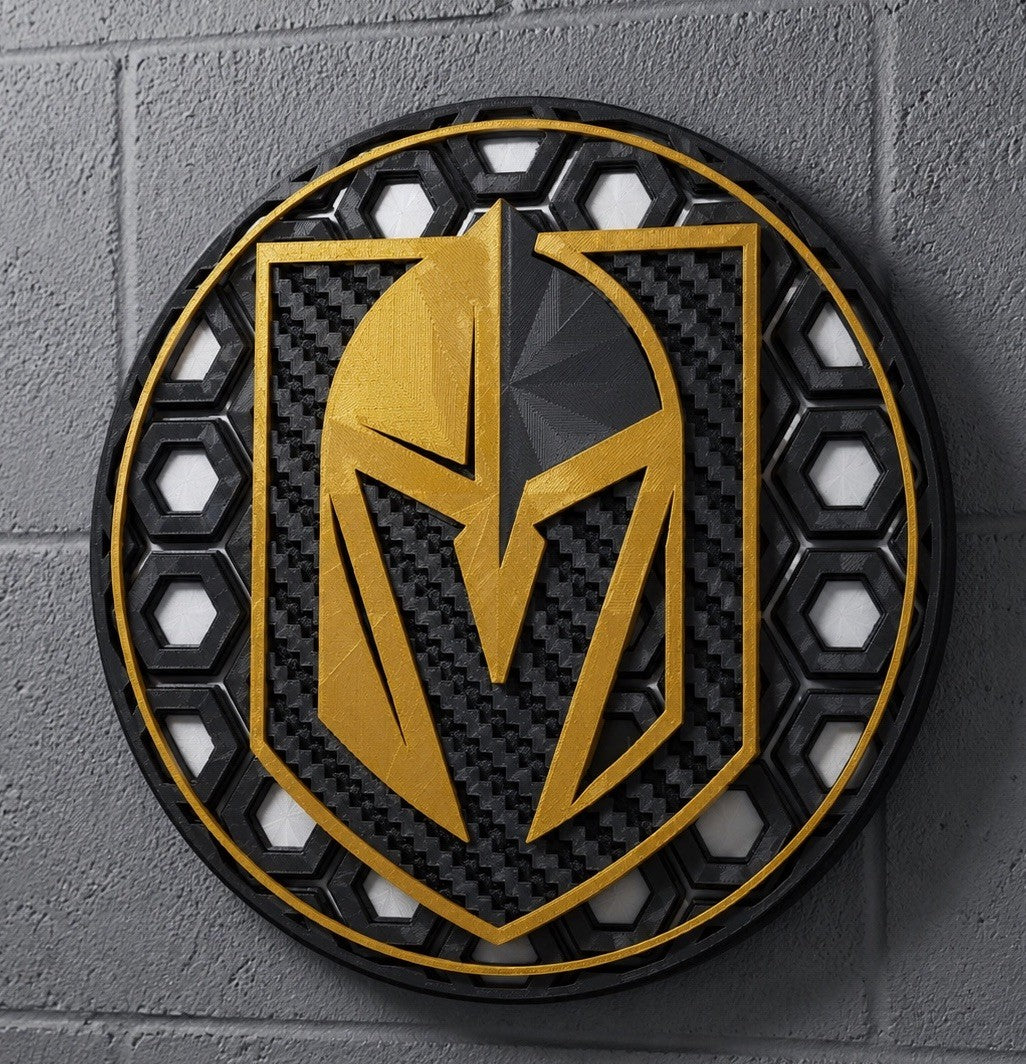 Vegas Golden Knights Mosaic Sign Office Man Cave Sports Memorabilia Shelf Decor