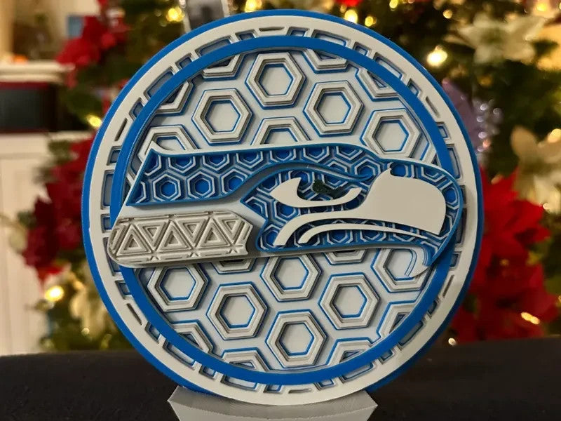 Seattle Seahawks Wall Art Or Display 3D printed Dimensional Mosaic