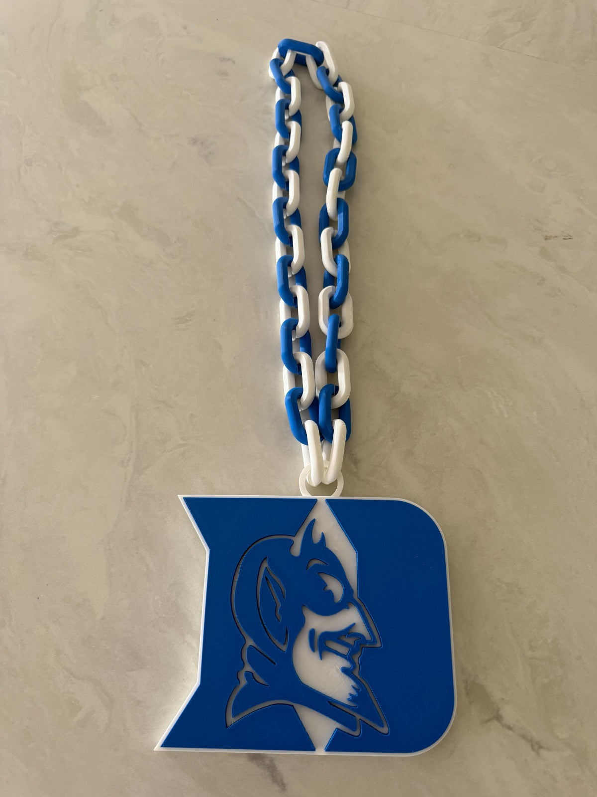 Duke Blue Devils Oversized Fan Necklace & Chain