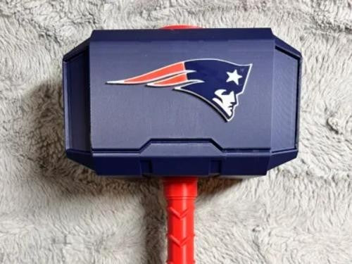 Football Patriots Themed Mjolnir Thor's Hammer