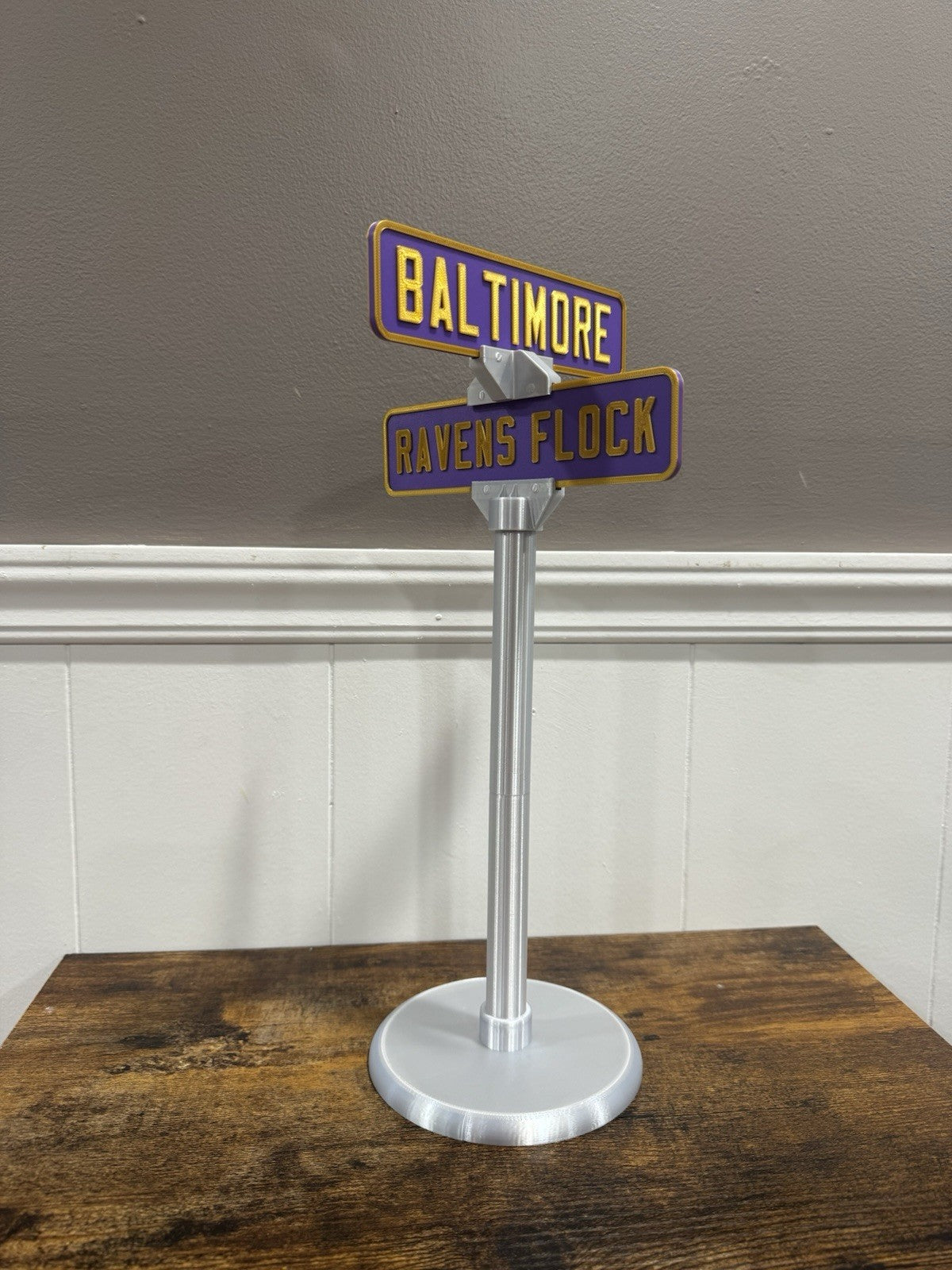 Baltimore Ravens Street Sign Office Man Cave Memorabilia Shelf Decor Fan Gift